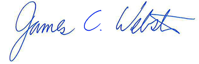 Director James Webster's signature