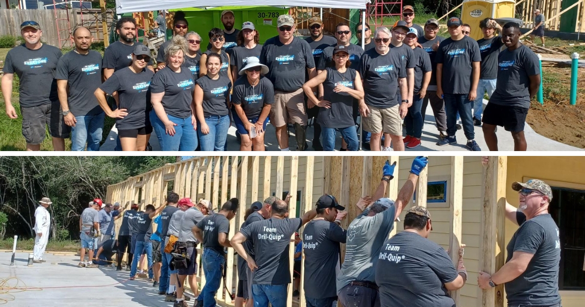 Dril-Quip team building houses in Houston for those in need